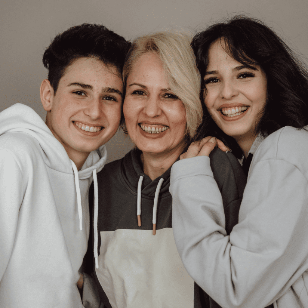 Teenager with parent